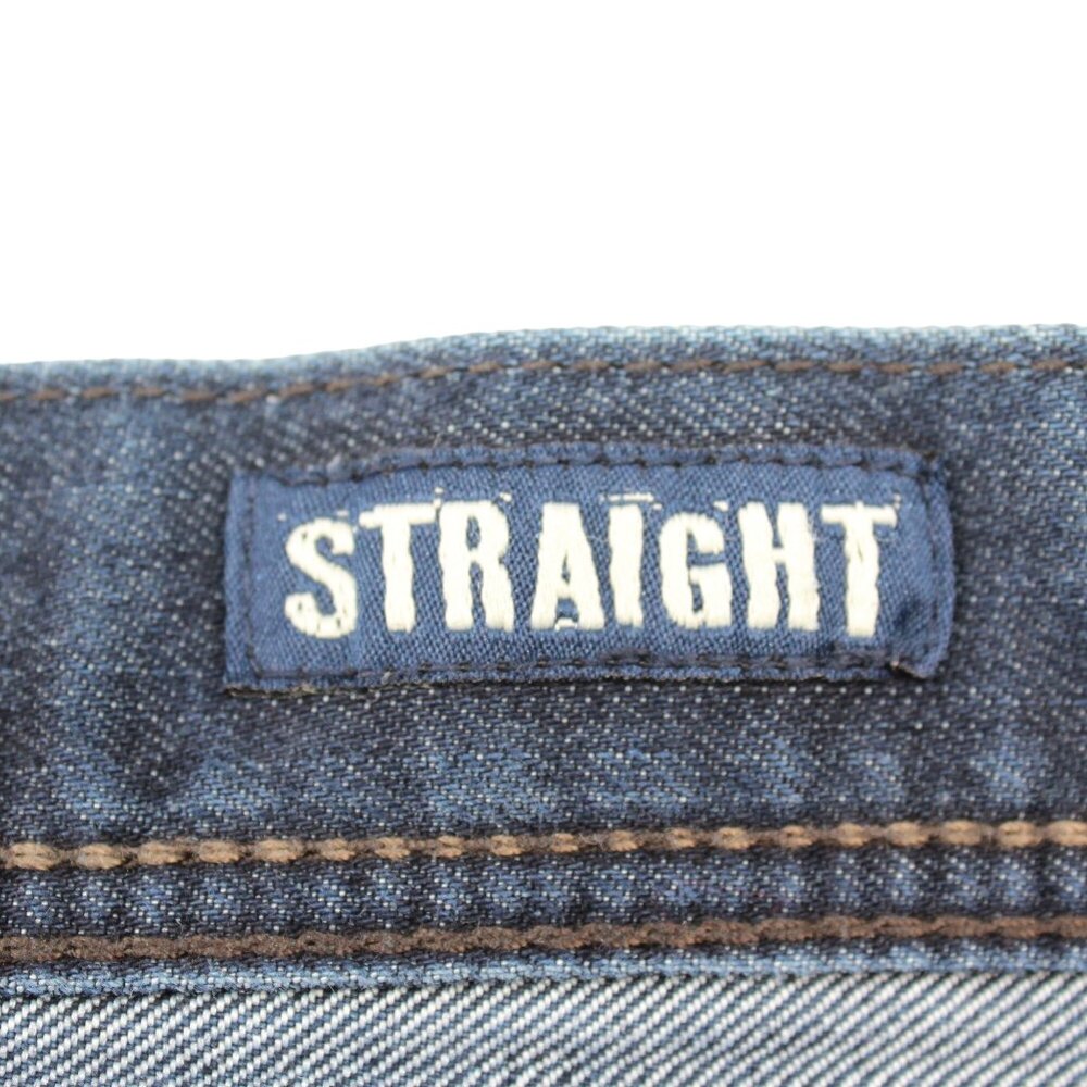 Seven7 Straight Denim Jeans Mens Size 39 X 31 Blue Dark Wash 5-Pocket Whisker - Picture 11 of 14
